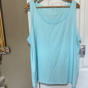NWT J. Jill Pure Jill Easy Tank Top Light Capri Blue Pima Cotton Blend Size XL